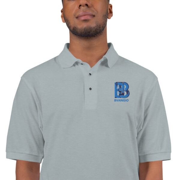 BVANGIO INTERLOCKING BLU Men's Premium Polo