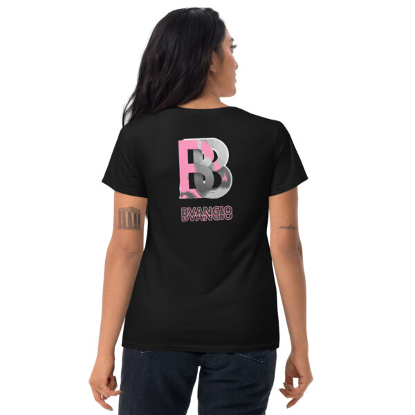 BVANGIO BLURRED BACK PINK/Women's short sleeve t-shirt