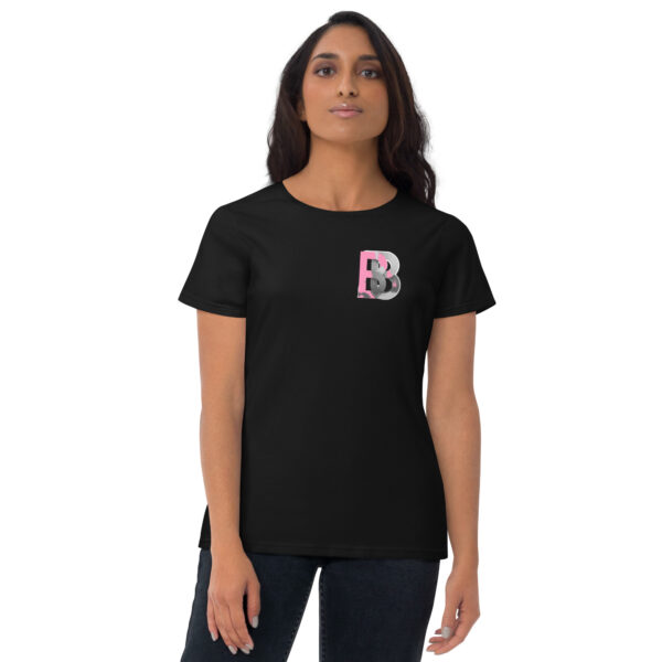 BVANGIO BLURRED BACK PINK/Women's short sleeve t-shirt - Image 2