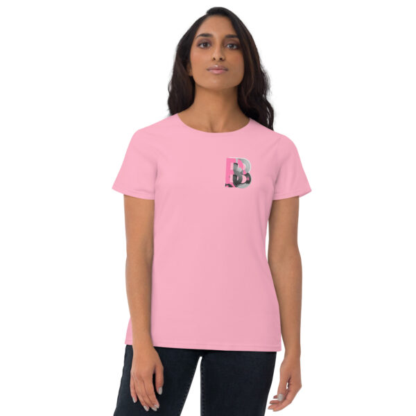 BVANGIO BLURRED BACK PINK/Women's short sleeve t-shirt - Image 11