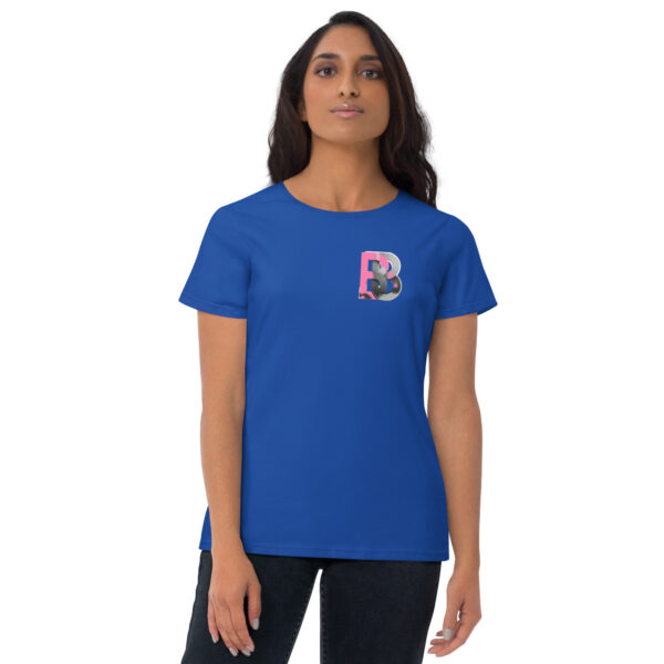 BVANGIO BLURRED BACK PINK/Women's short sleeve t-shirt - Image 5