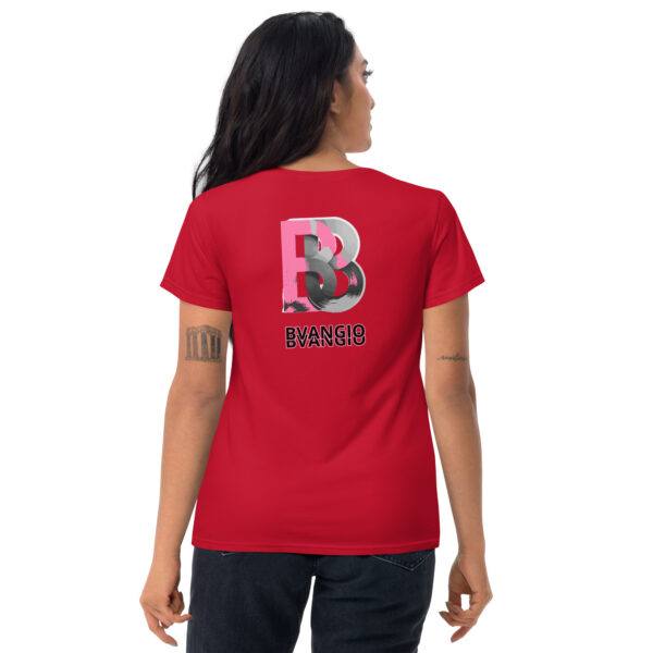 BVANGIO BLURRED BACK PINK/Women's short sleeve t-shirt - Image 4