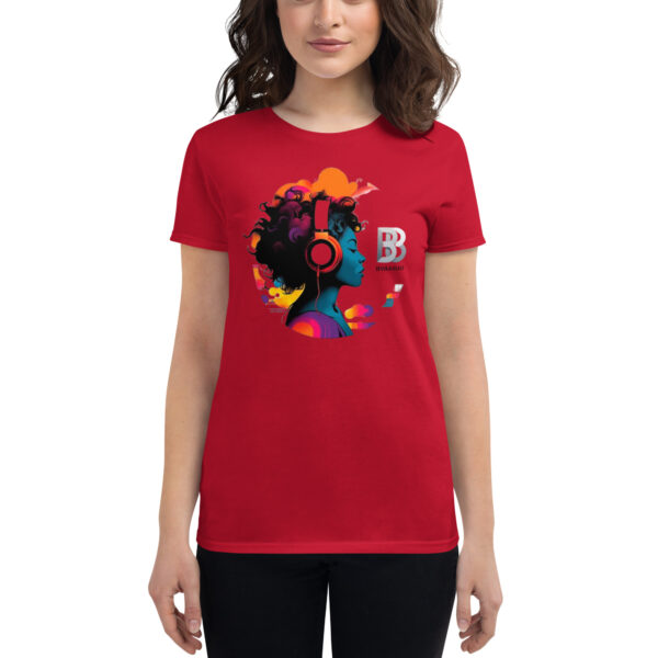 BVANGIO Headphones Women's short sleeve t-shirt - Image 3