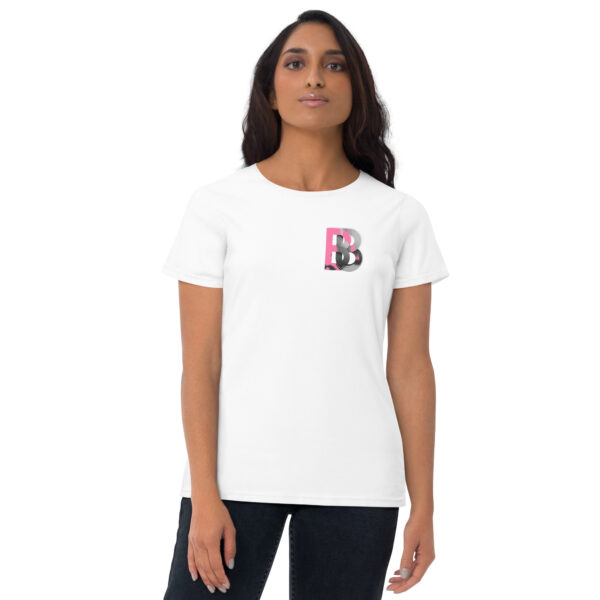 BVANGIO BLURRED BACK PINK/Women's short sleeve t-shirt - Image 13